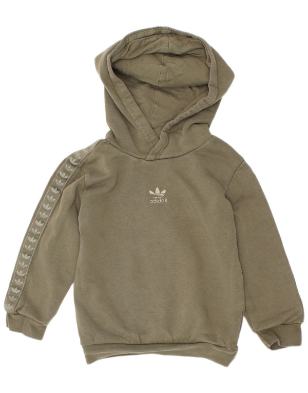 Adidas Jungen Graphic Hoodie Pullover 3-4 Jahre Khaki Baumwolle