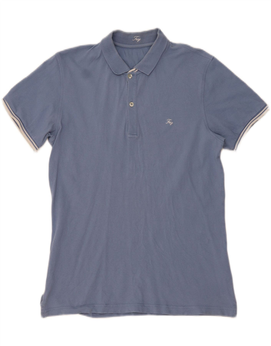 Fay Herren-Poloshirt, große blaue Baumwolle