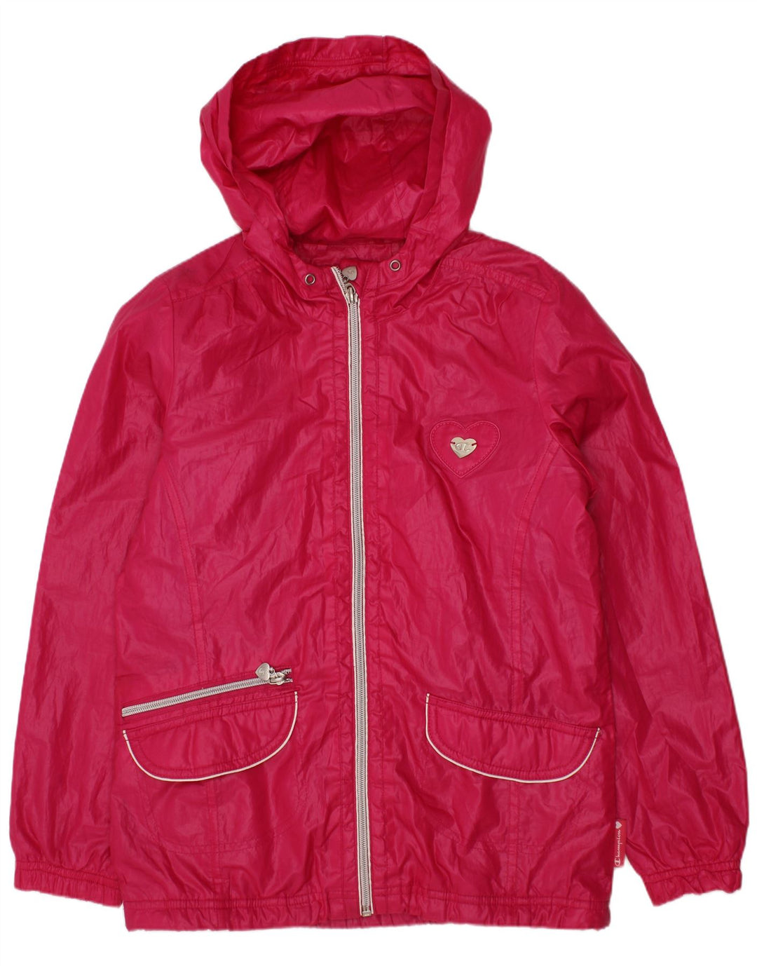 CHAMPION Windjacke mit Kapuze für Mädchen, 9–10 Jahre, rosa, Polyester
