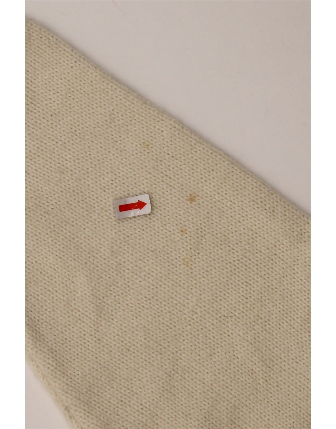 VINTAGE Damen Crop Rollkragenpullover Pullover UK 14 Medium Off White