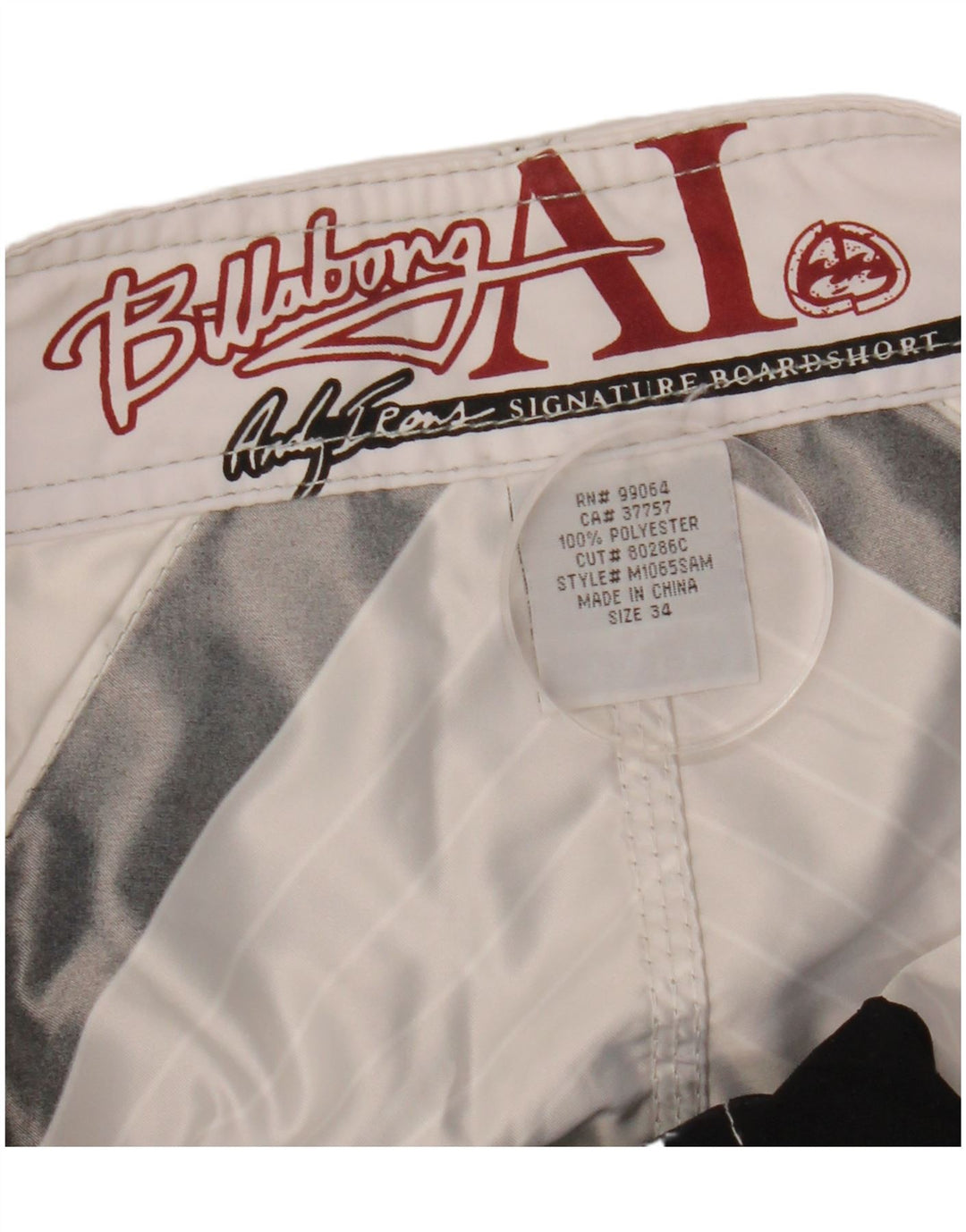 BILLABONG Herren-Badeshorts mit Grafik, groß, rotes Farbblock-Polyester