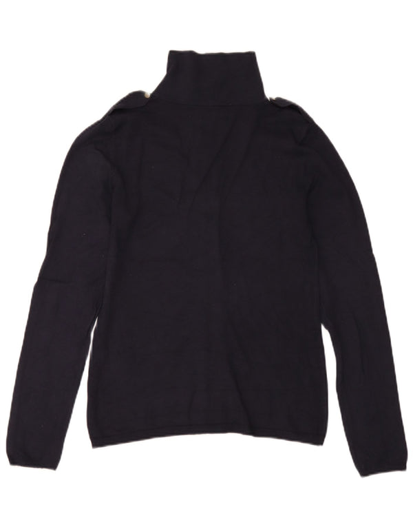 Zara Damen-Cardigan-Pullover UK 14 Große marineblaue Viskose