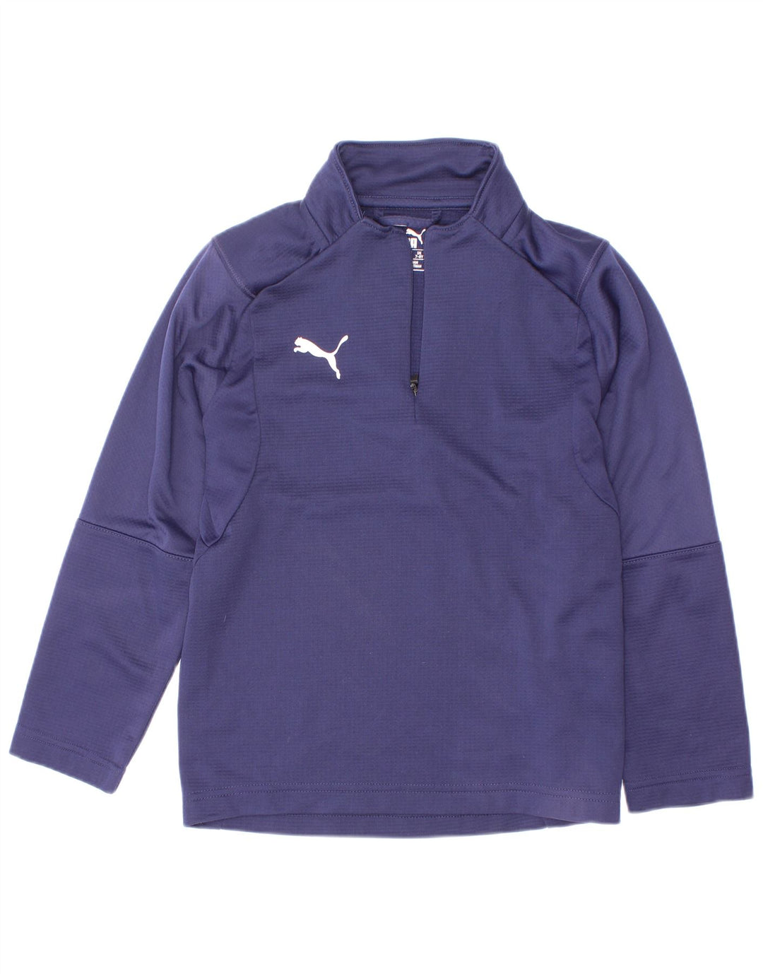 Puma Jungen-Pullover-Trainingsoberteil mit Reißverschluss, 7–8 Jahre, Marineblau