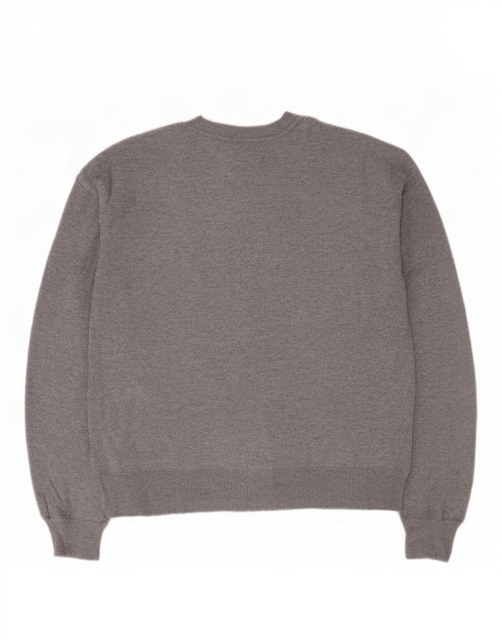 Oasis Damen-Pullover mit Grafik, übergroß, Rundhalsausschnitt, Gr. 10, Größe S, Grau