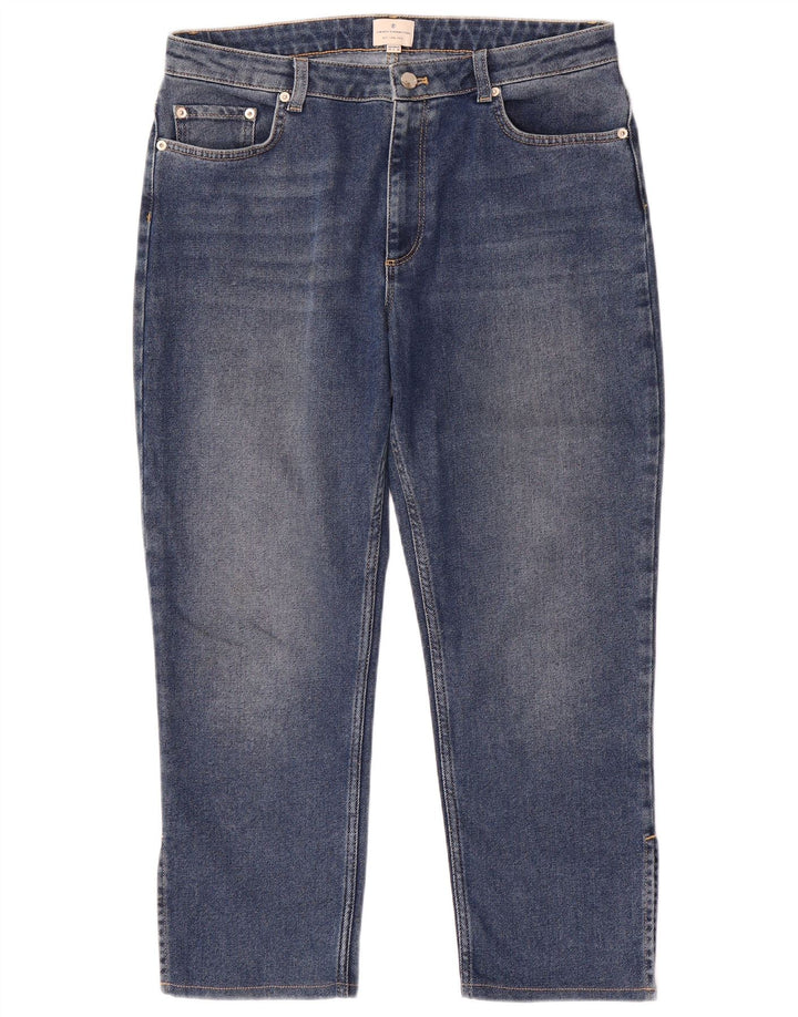 FRENCH CONNECTION Kurz geschnittene Jeans für Damen, UK 14, Größe L, W34, L25, Blau, Baumwolle