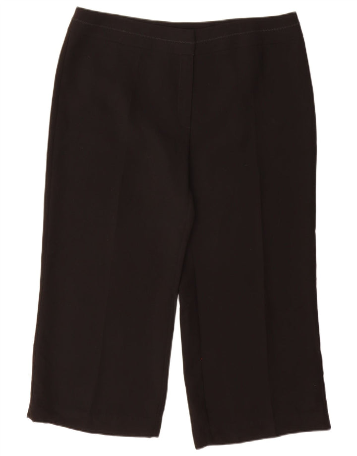 Marks & Spencer Damen Caprihose UK 16 Large W34 L24 Schwarz Polyester