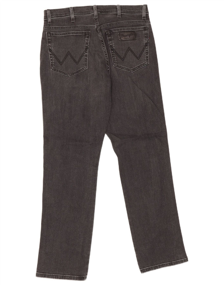 Wrangler Herren Texas Stretch Straight Jeans W34 L32 Schwarze Baumwolle