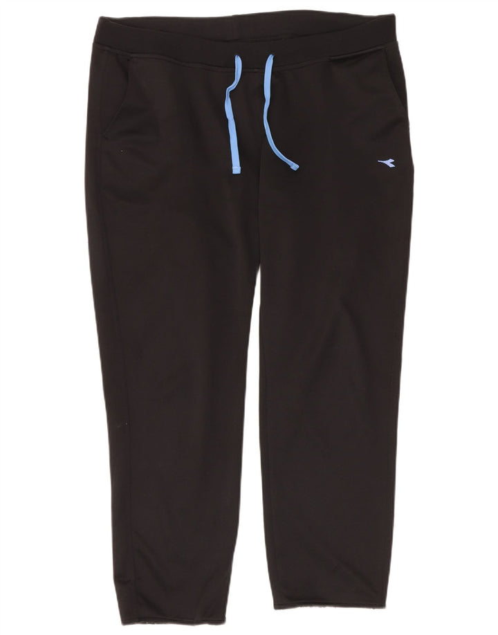 Diadora Herren-Trainingshose XL, schwarzes Polyester
