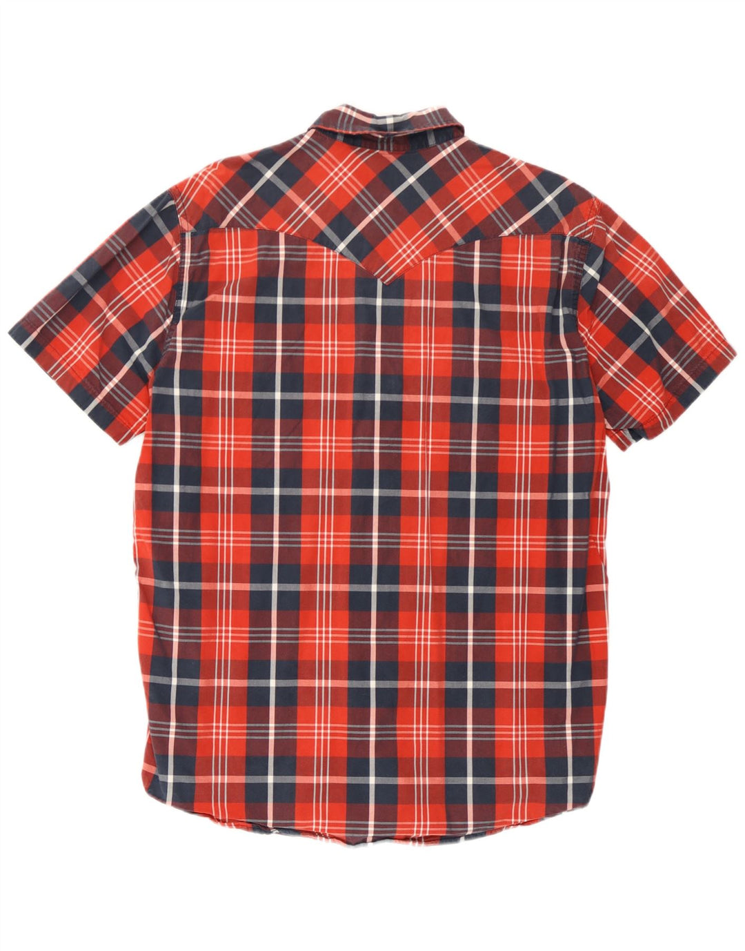 Levi's Herren-Kurzarmhemd, groß, rot kariert, Baumwolle