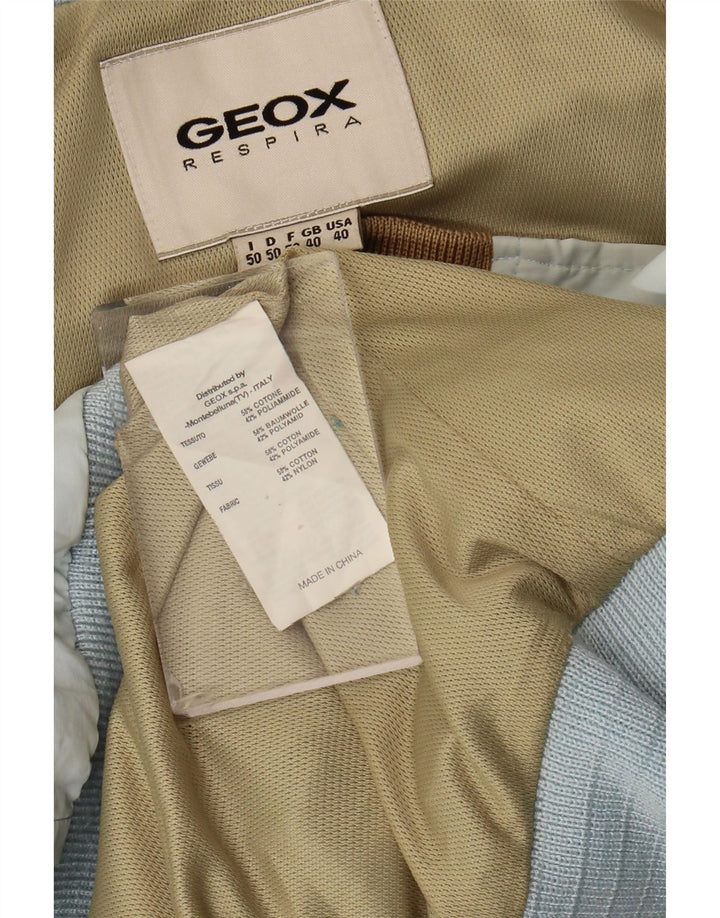 Geox Herren Respira Bomberjacke UK 40 Große blaue Baumwolle