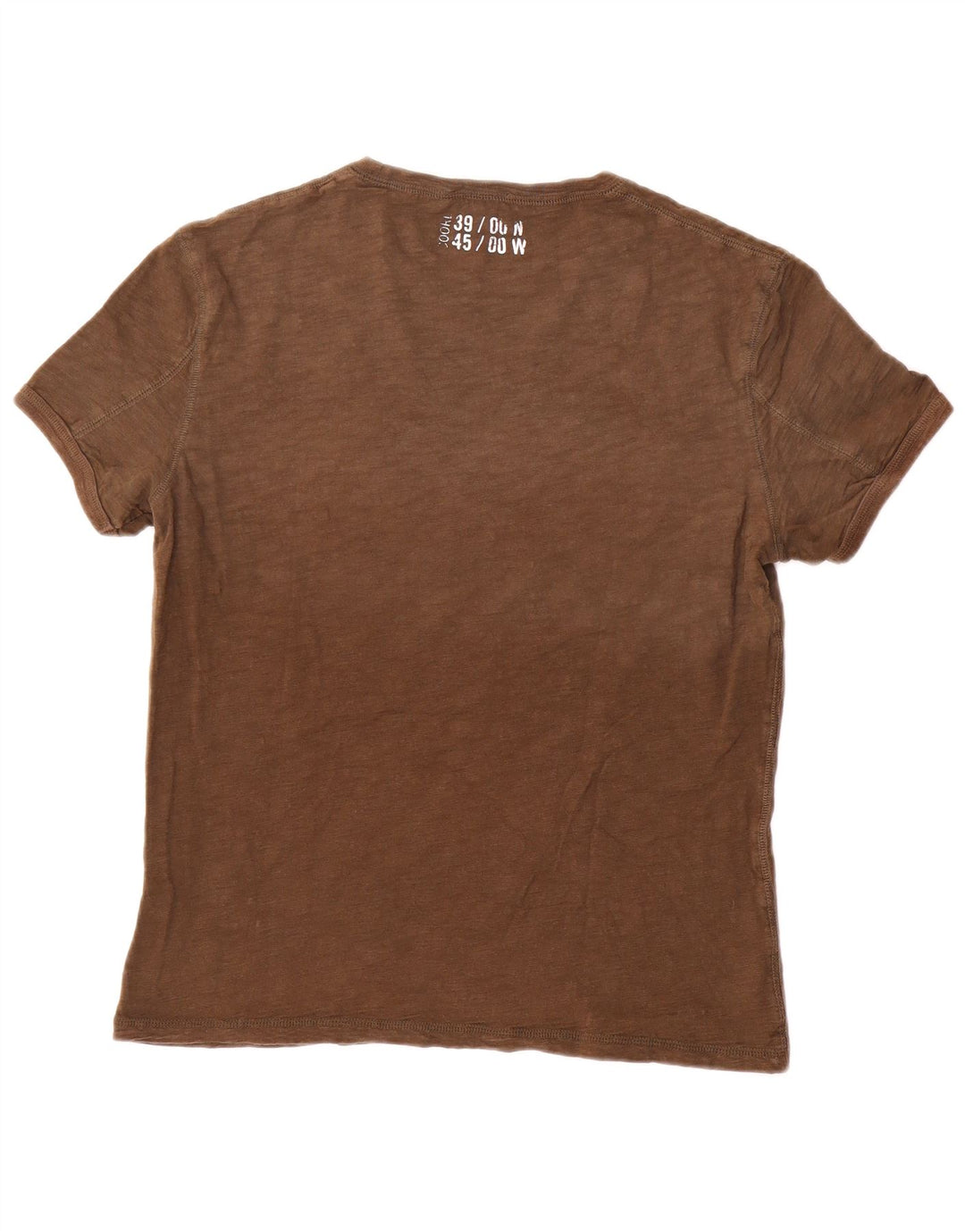 Gas Herren-T-Shirt mit Grafik, mittelbraune Baumwolle