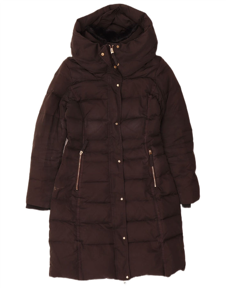 Zara Damen-Kapuzenjacke, wattiert, Gr. 10, Größe S, Schwarz, Polyester