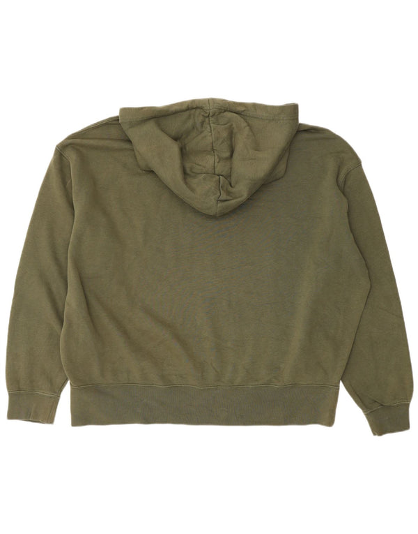 Nike Damen-Pullover mit übergroßem Kapuzenpullover, Gr. 16, Größe L, Khaki, Baumwolle