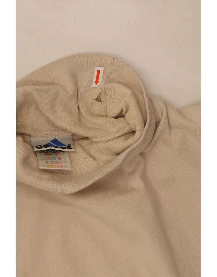 Adidas Herren Top Langarm UK 38/40 Mittelbeige Baumwolle