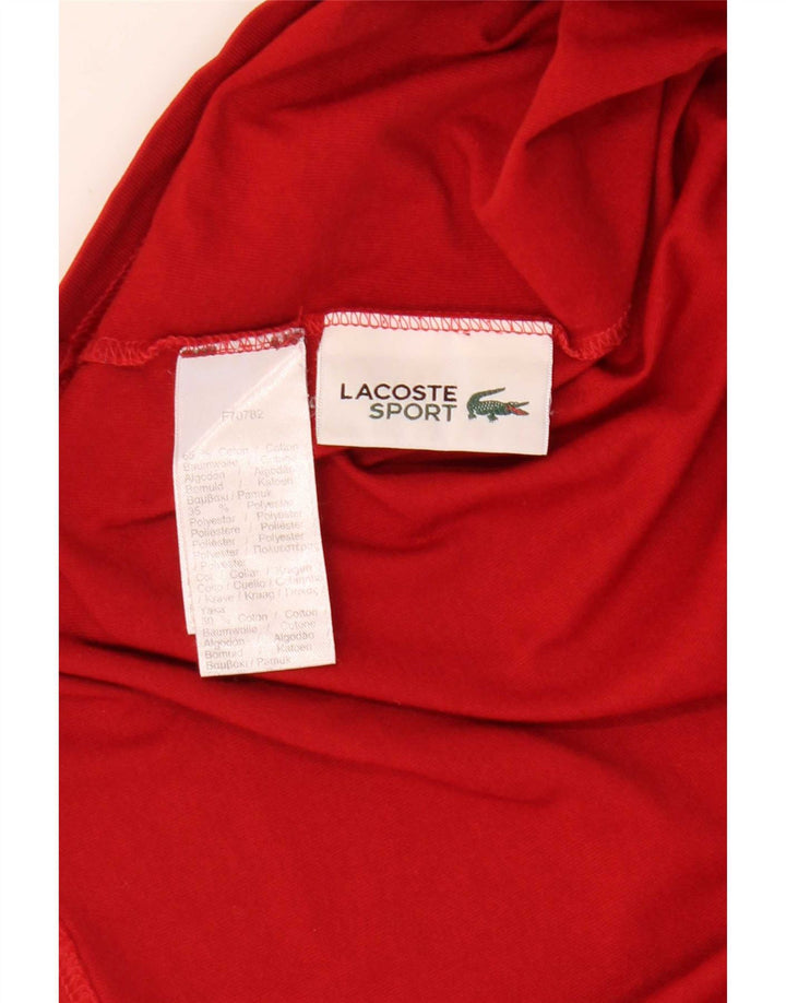 Lacoste Herren-T-Shirt mit Grafik, Größe 3, klein, rote Baumwolle