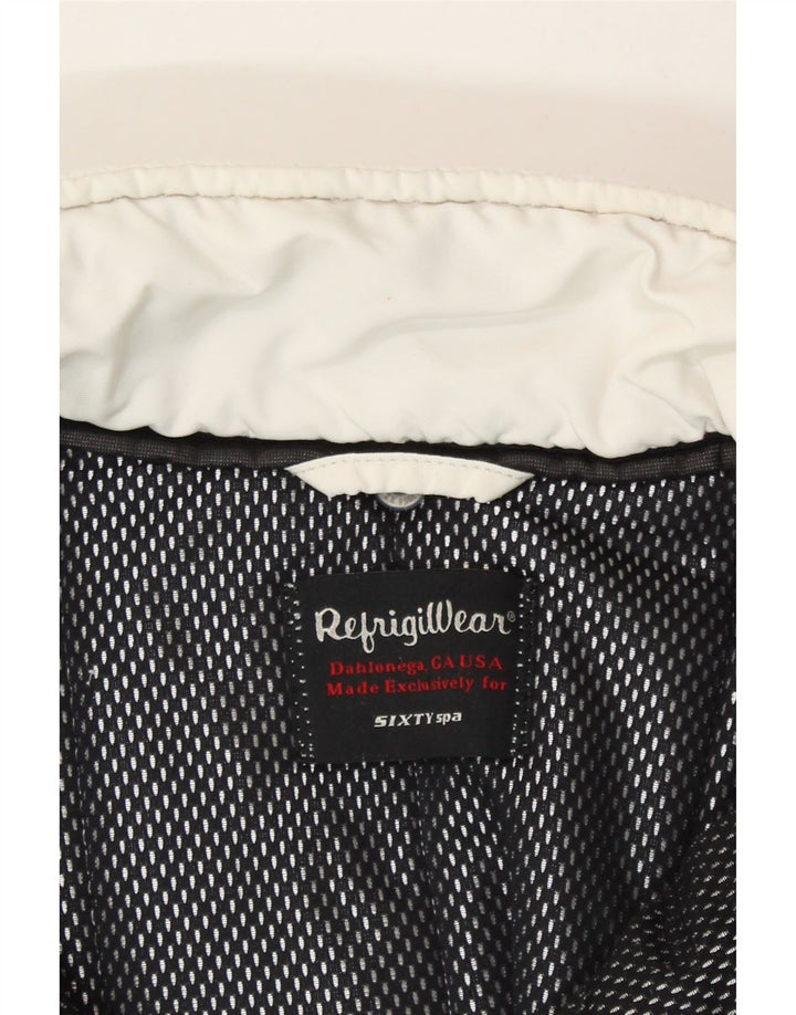 REFRIGIWEAR Girls Hooded Bomber Jacket 13-14 Years White Polyamide Vintage Refrigiwear and Second-Hand Refrigiwear from Messina Hembry 