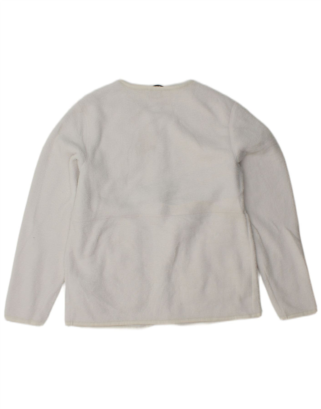 MARKS & SPENCER Damen Fleecejacke UK 10 Small Weiß Polyester