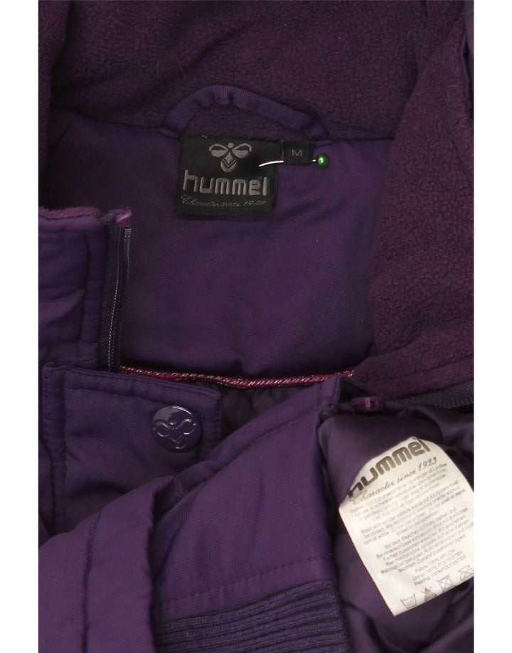 Hummel Wattierte Damenjacke mit Kapuze, UK 14, mittelviolettes Nylon