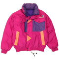 Norwegen Herren-Skijacke mit Kapuze, wendbar, UK 38, mittelrosa, Farbblock