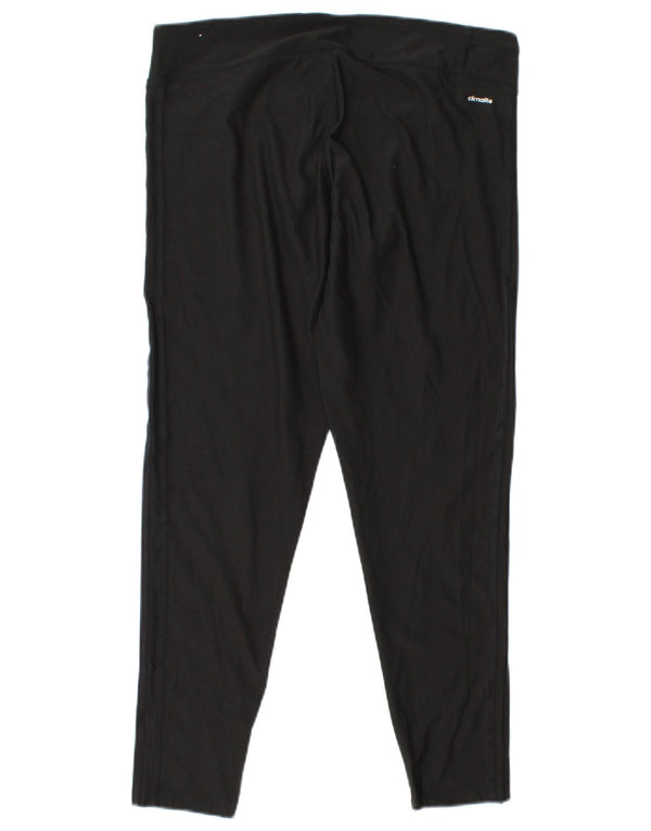 ADIDAS Damen Climalite Leggings UK 14 Large Schwarz Polyester