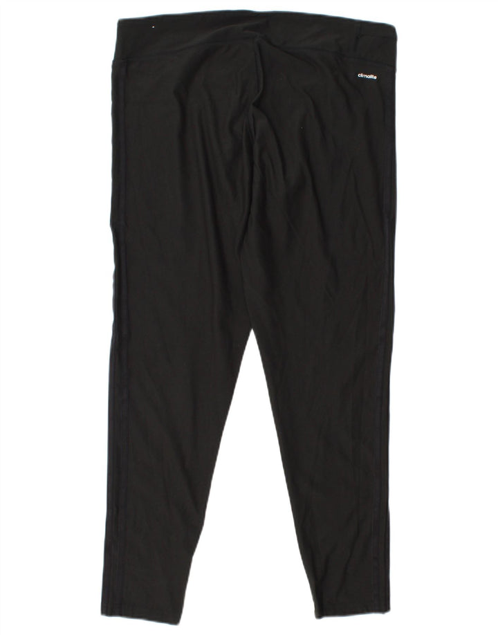 ADIDAS Damen Climalite Leggings UK 14 Large Schwarz Polyester