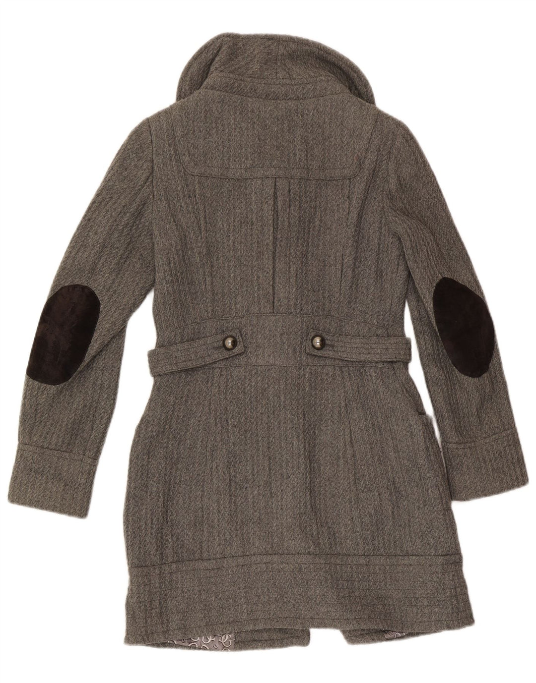 Guess Damen Dufflecoat UK 10 Small Grau Polyester