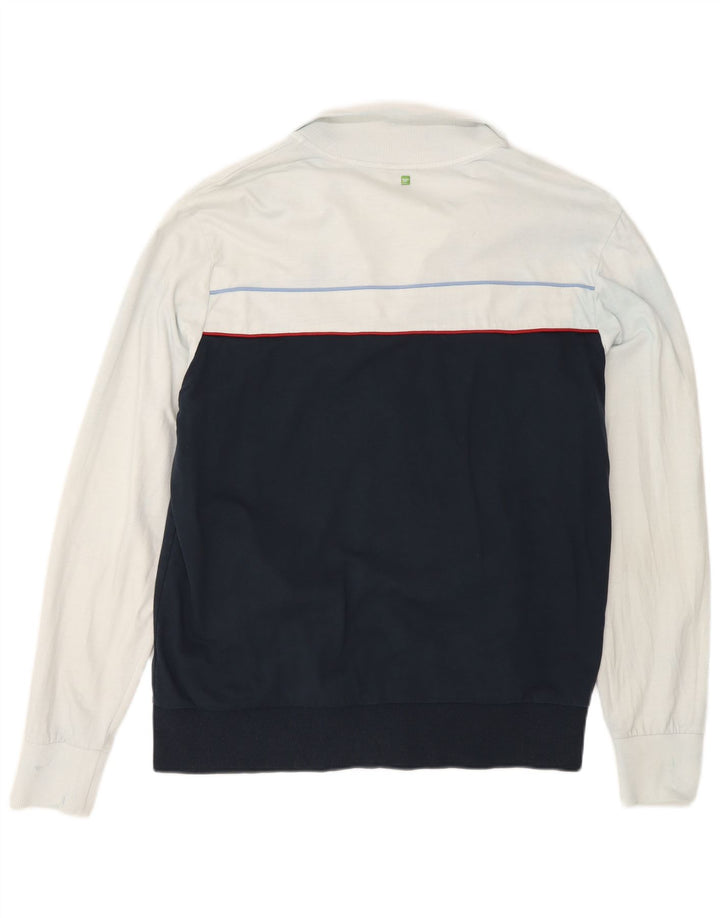 Hugo Boss Herren-Trainingsanzug-Top-Jacke, groß, weiß, Farbblock