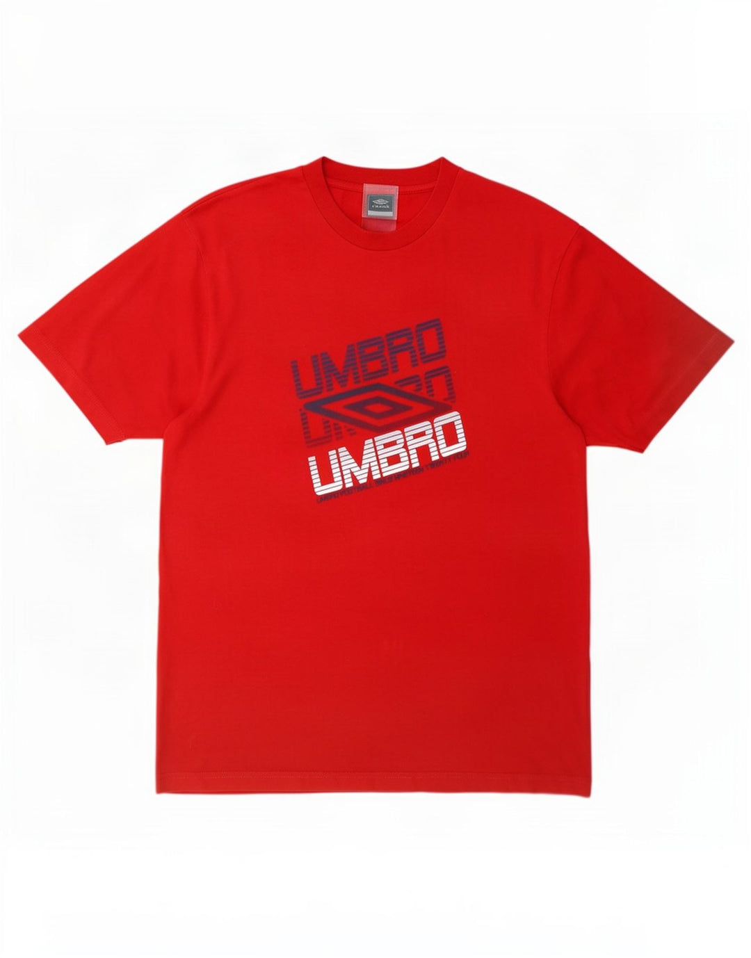 Umbro Herren Grafik-T-Shirt-Oberteil, großes rotes Polyester
