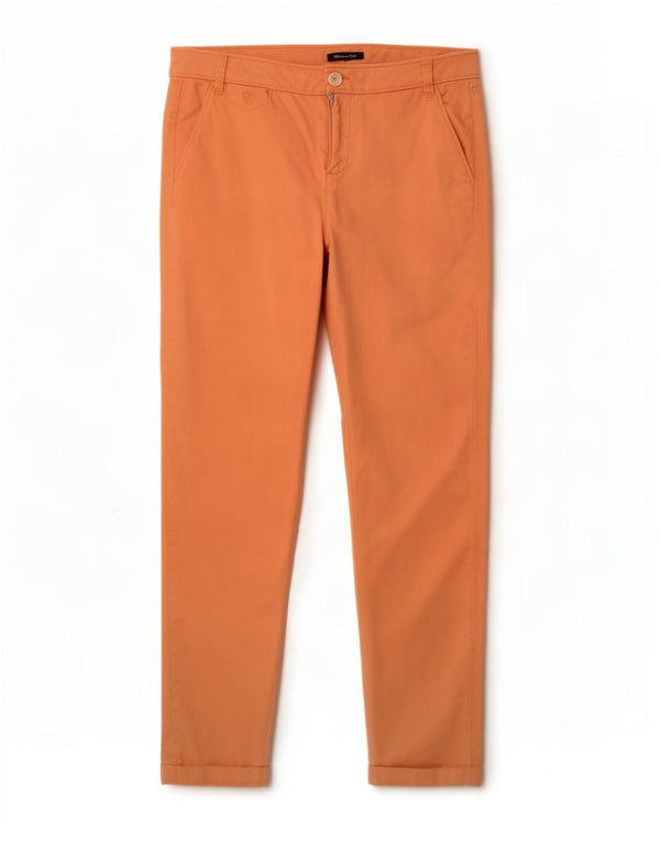 Massimo Dutti Damen-Chinohose mit lässiger Passform, EU 38, Größe S, W28, L29, Orange