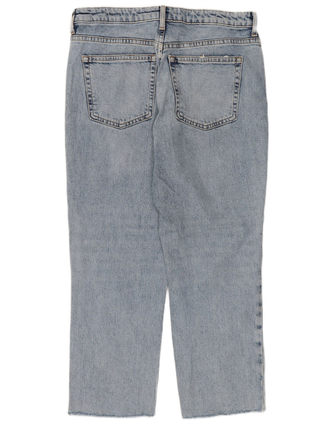Topshop Damen Straight Jeans W30 L24 Blaue Baumwolle