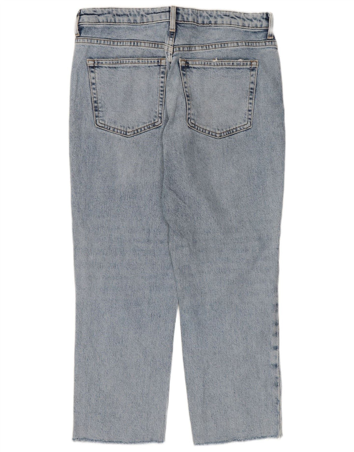 Topshop Damen Straight Jeans W30 L24 Blaue Baumwolle