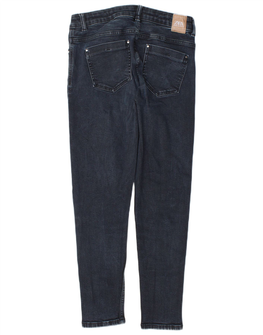 Zara Damen Slim Jeans EU 40 Medium W30 L26 Marineblau Baumwolle
