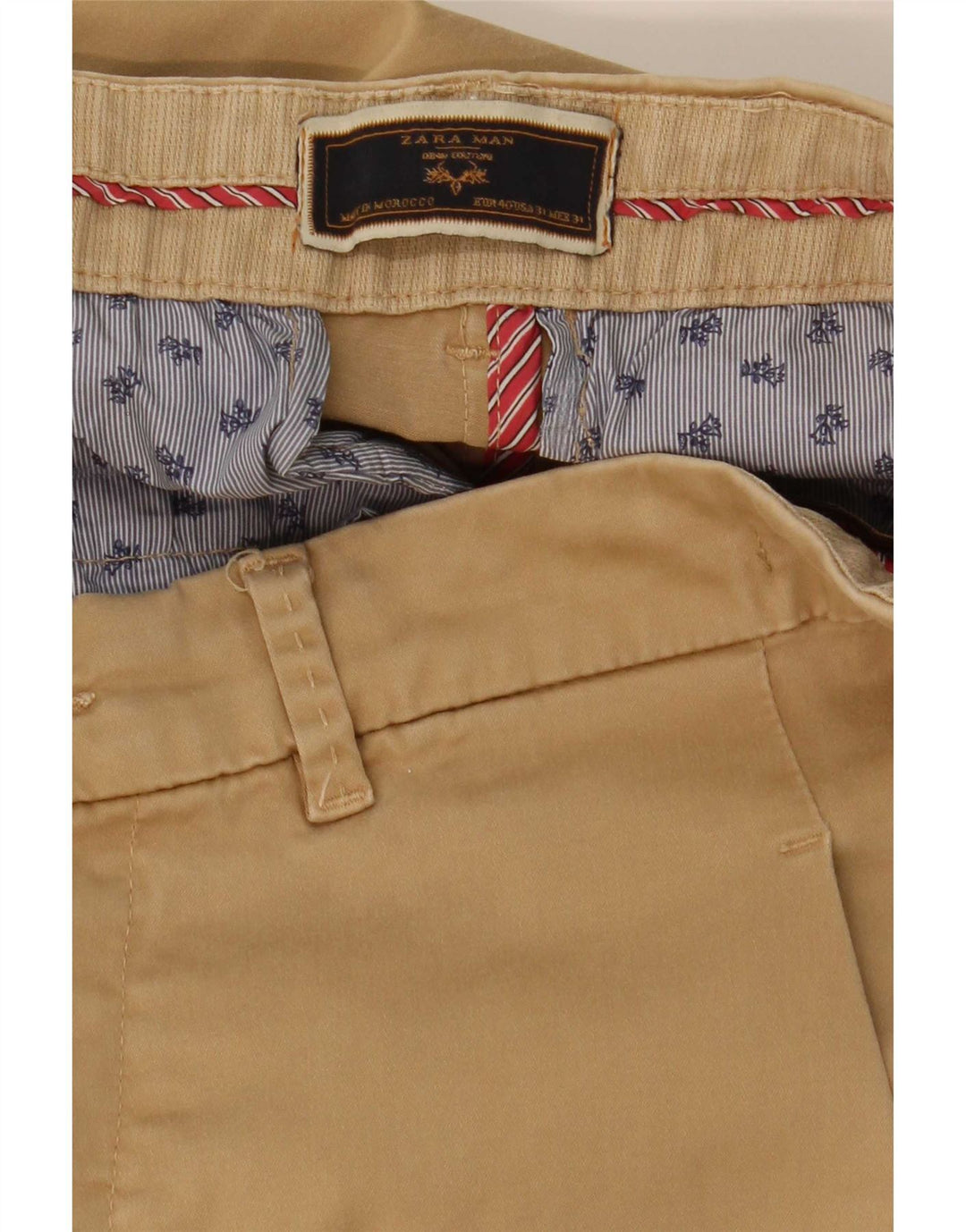 Zara Slim Chino-Hose für Herren, EU 40, M, W31, L32, Beige