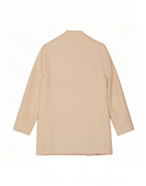 Offene Blazerjacke für Damen von Zara, Gr. 12, Mittel, gebrochenes Weiß