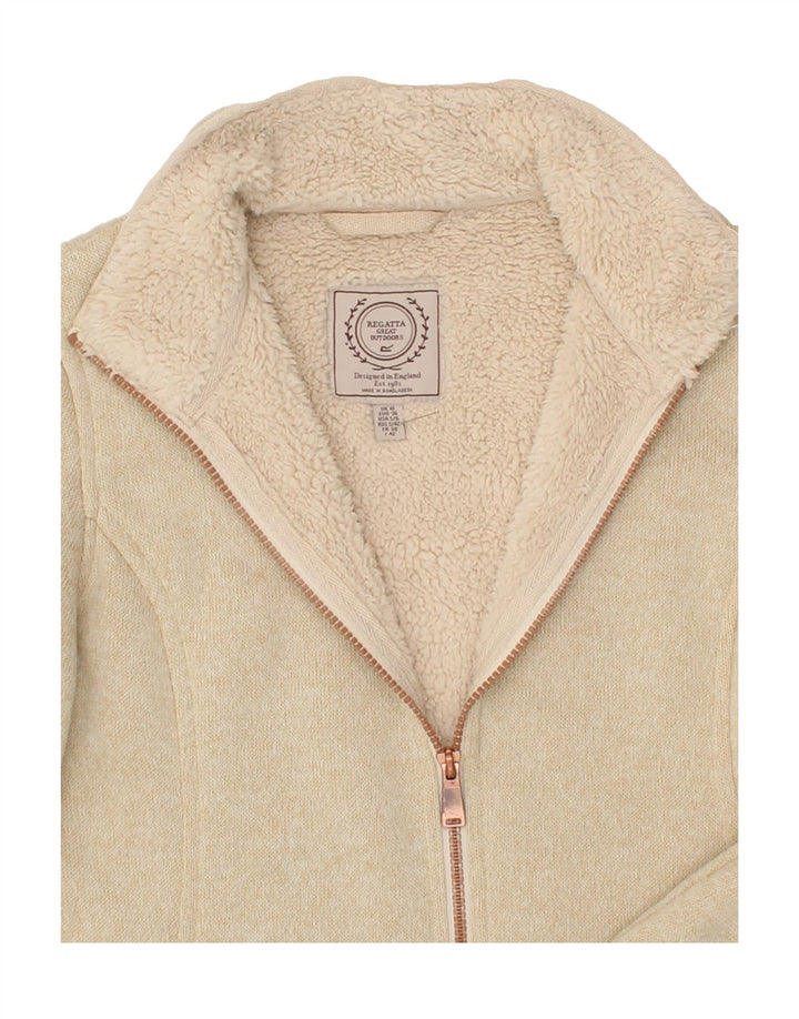 REGATTA Womens Tracksuit Top Jacket UK 10 Small Beige Polyester Vintage Regatta and Second-Hand Regatta from Messina Hembry 