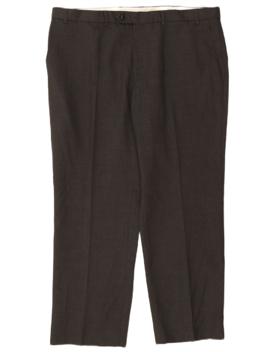 Gerade Herren-Anzughose von Marks & Spencer, W40, L29, grau, Polyester