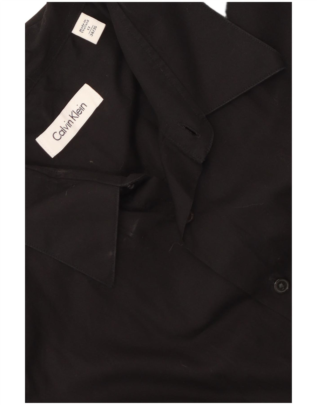 Calvin Klein Herrenhemd, Größe 17 XL, schwarze Baumwolle