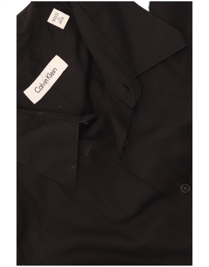 Calvin Klein Herrenhemd, Größe 17 XL, schwarze Baumwolle