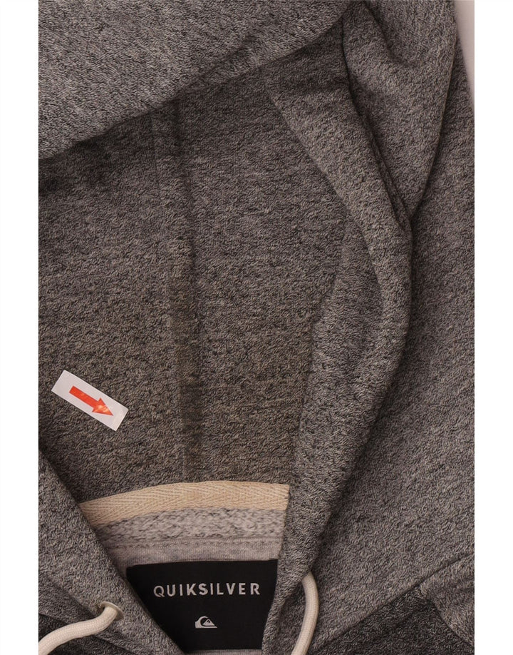 QUIKSILVER Herren-Kapuzenpullover mit Reißverschluss, mittelgraue Colourblock-Baumwolle