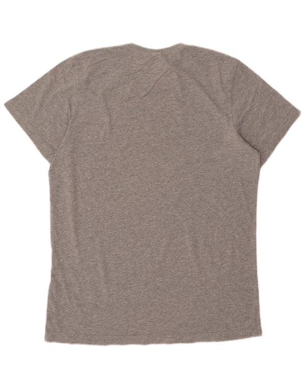 Adidas Herren-T-Shirt mit Grafik, groß, grau gefleckte Baumwolle
