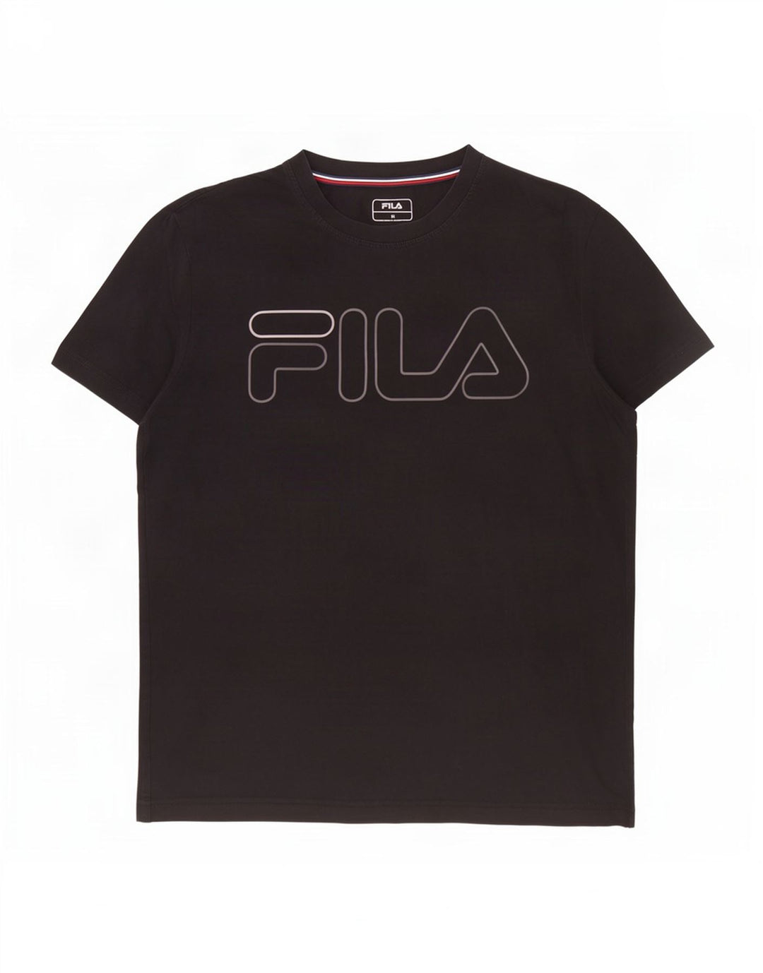 Fila Herren Grafik-T-Shirt-Oberteil aus mittelschwarzer Baumwolle