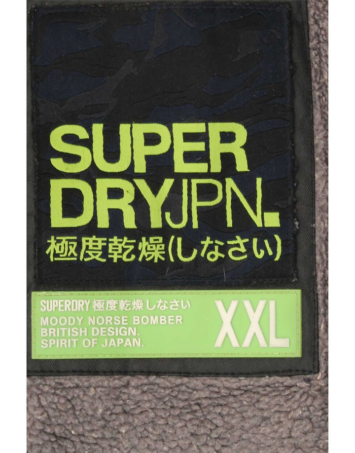 Superdry Herrenjacke aus gewachster Baumwolle, UK 44 2XL Schwarz