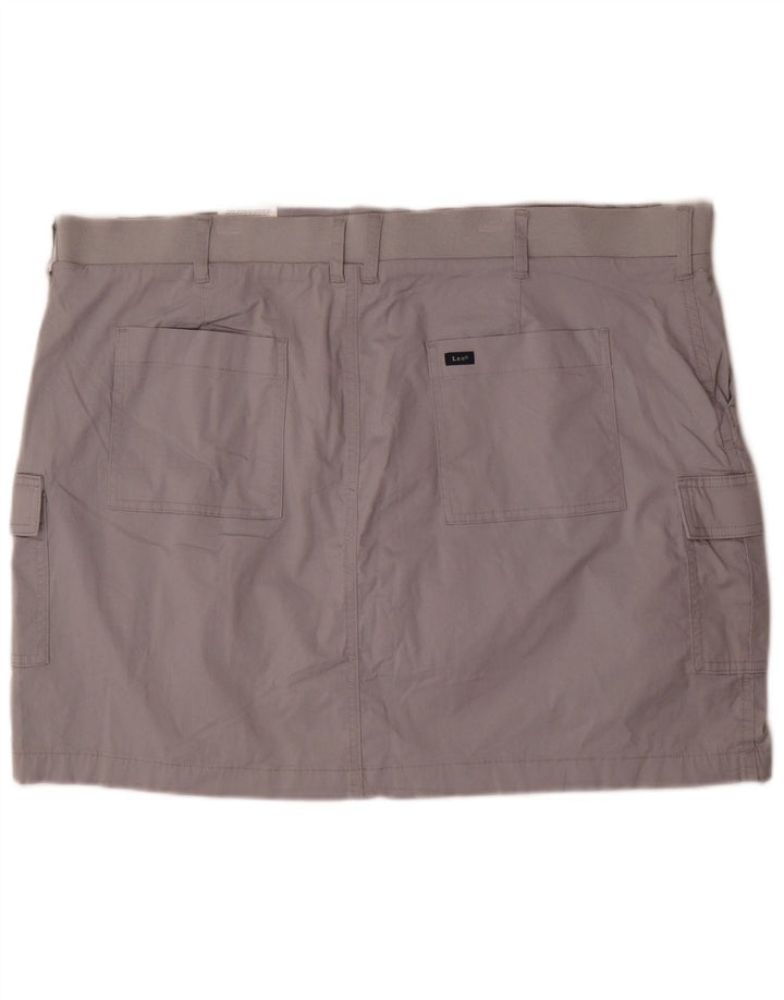 LEE Damen-Skort mit mittlerer Leibhöhe und normaler Passform, US 22 3XL, graue Baumwolle