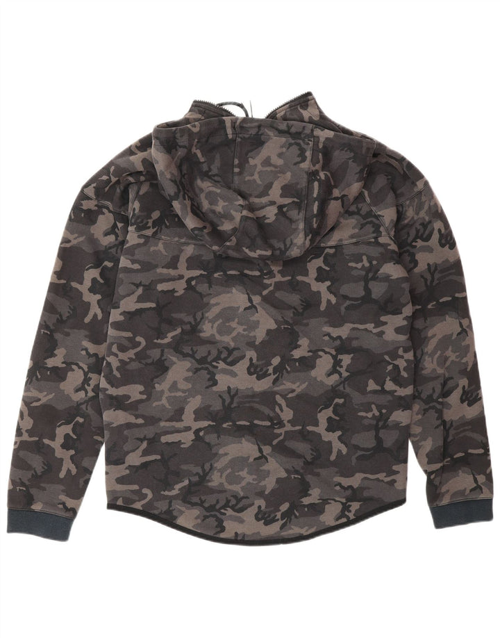 Nike Herren-Kapuzenpullover mit Reißverschluss, mittelgraue Camouflage-Baumwolle