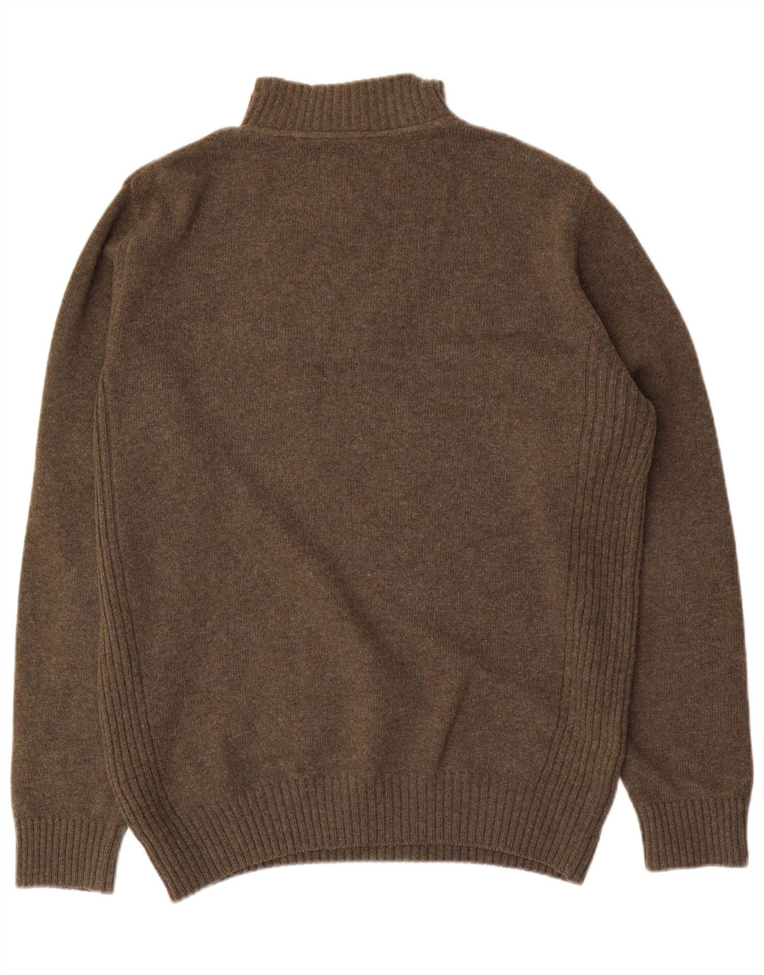 Barbour Herren-Pullover mit Reißverschluss am Hals, große Khaki-Wolle