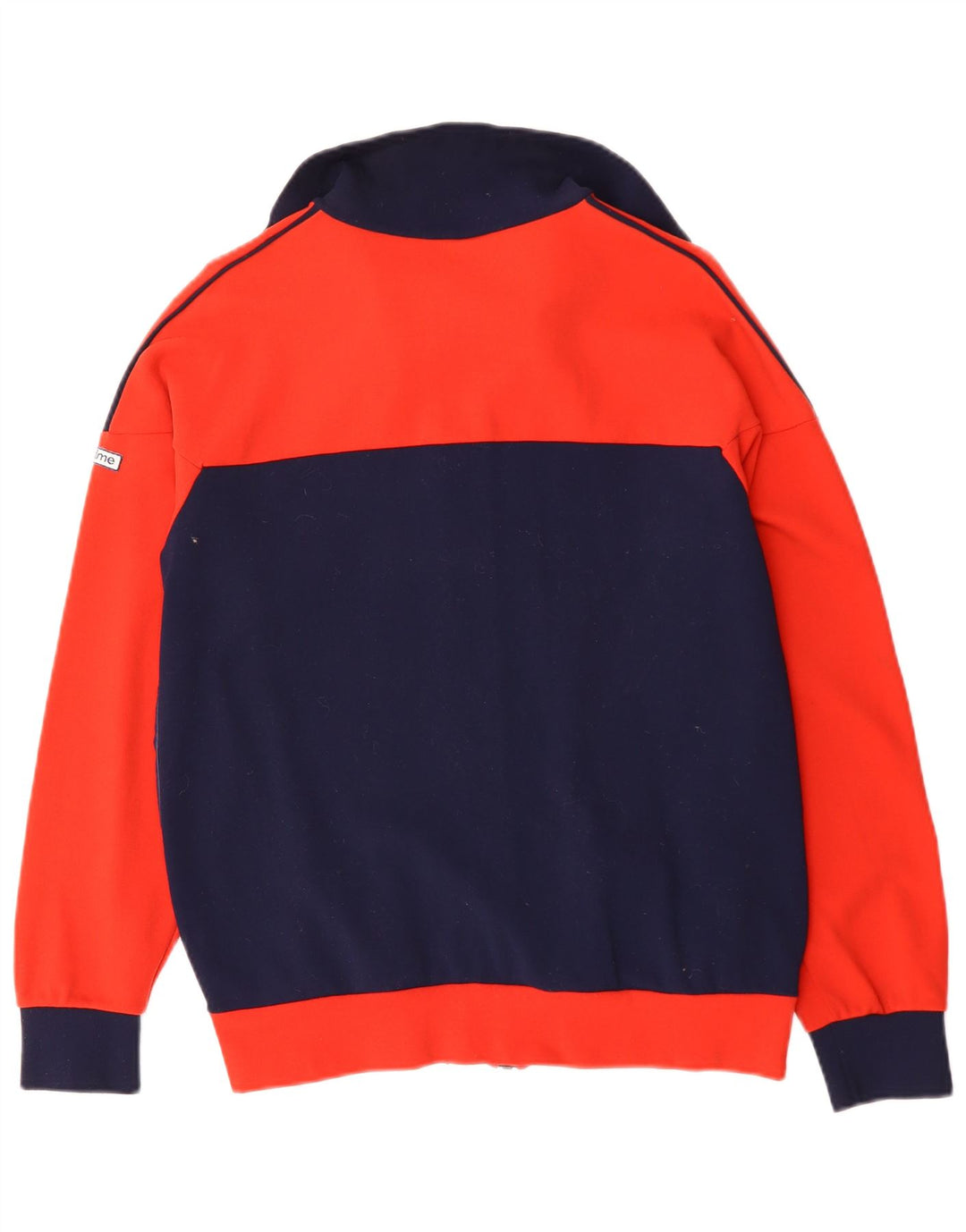 VINTAGE Herren-Trainingsanzug-Top-Jacke UK 40 Mittelrotes Colourblock-Polyamid