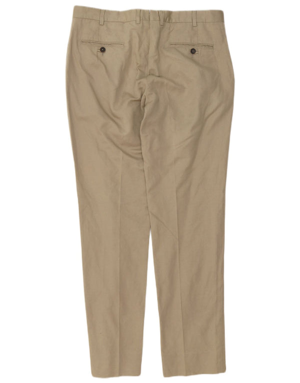 Massimo Dutti Slim Chino-Hose für Herren, EU 42, Größe L, W34, L34, Beige, Baumwolle