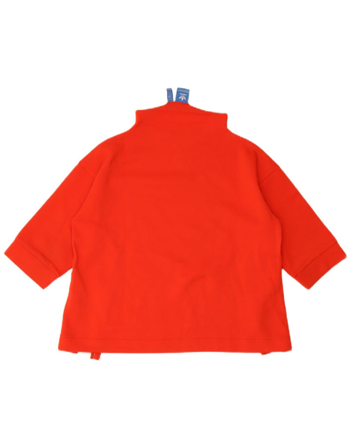 Adidas Damen Übergroßer Grafik-Sweatshirt-Pullover UK 10 Small Rot