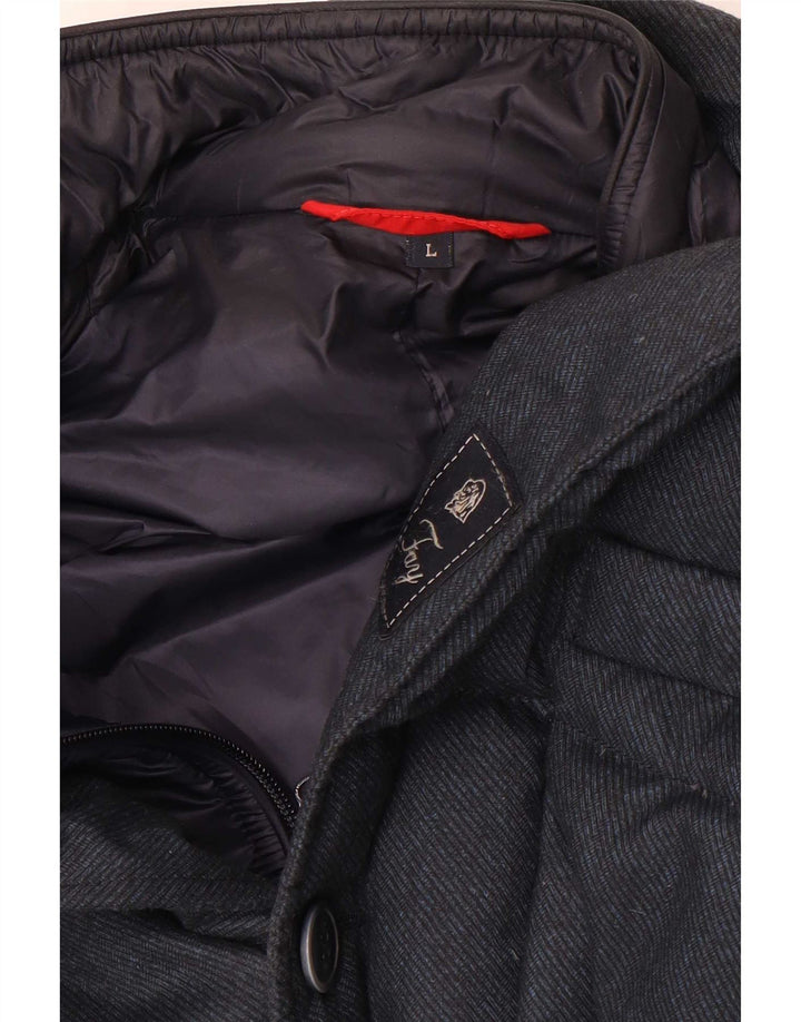 Fay Herren-Jacke mit Kapuze, gepolstert, Größe 40, Marineblau