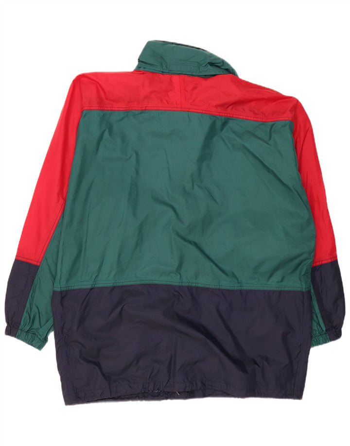 K-Way Herren-Regenjacke in Übergröße, UK 40, Größe L, Grün, Colourblock-Polyamid